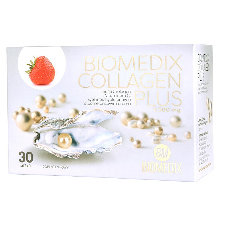 Biomedix Collagen Plus Jahoda 30 sáčků