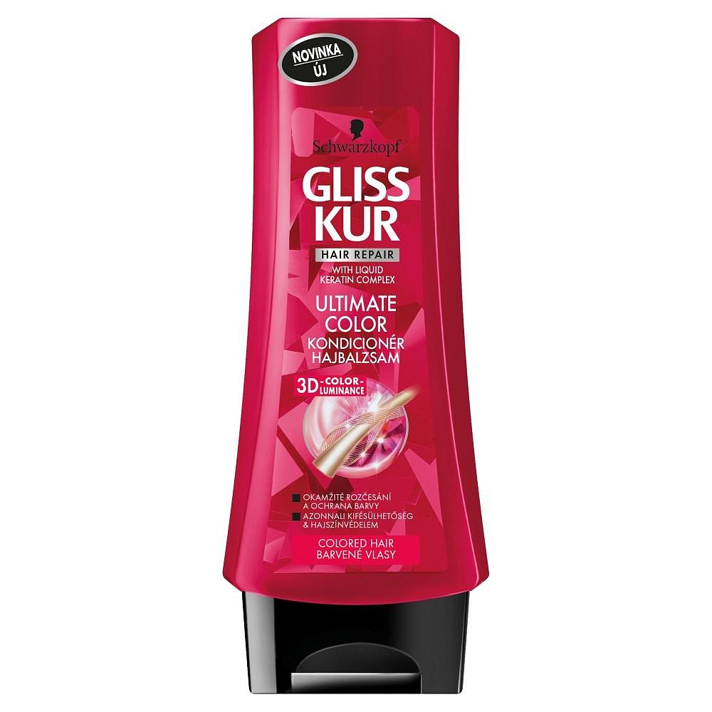 GLISS KUR balzám barvené/tónované vlasy 200 ml červený