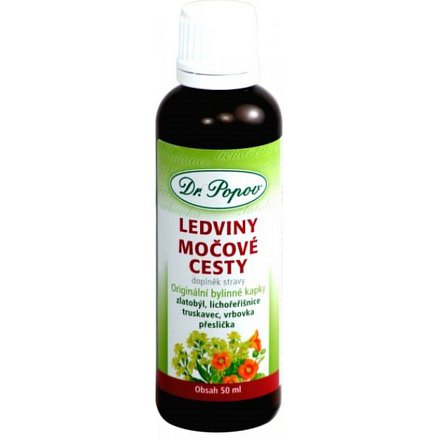 Ledviny-močové cesty Bylinné kapky Dr.Popov 50ml