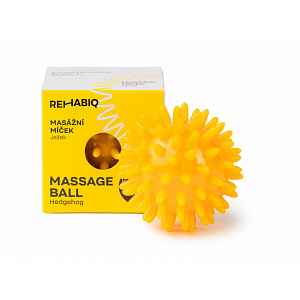 Rehabiq Masážní míček ježek 6 cm 1 ks žlutý