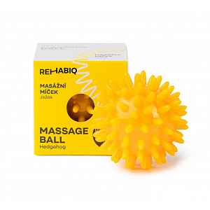 Rehabiq Masážní míček ježek 6 cm 1 ks žlutý