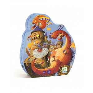 Djeco Puzzle Dračí bitva - 54 pcs