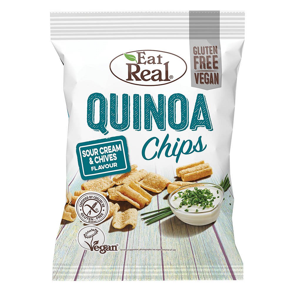 EAT REAL Quinoa Chips smetana a pažitka 80 g BEZ lepku