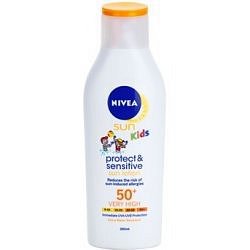 NIVEA SUN Dětské mléko opalov. Sensit. OF50+ 200ml