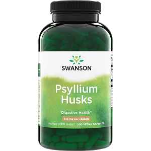 Swanson Psyllium slupky, 610 mg, 300 kapslí