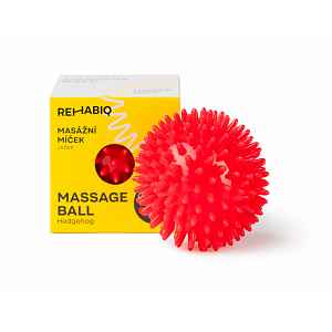 Rehabiq Masážní míček ježek 8 cm 1 ks červený