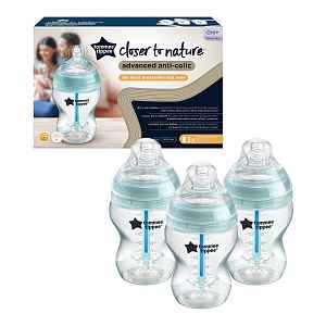 Tommee Tippee Kojenecká láhev C2N ANTI-COLIC 0m+ 260 ml 3 ks