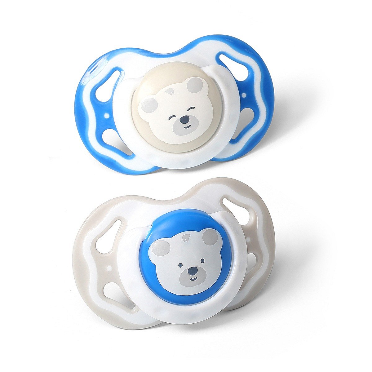 BABYONO Dudlík silikonový 2 ks 6-18m+ bear