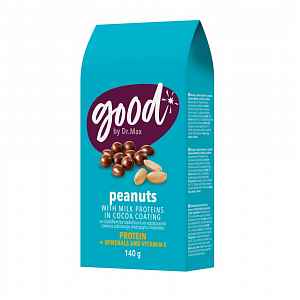 Dr. Max Protein Snack Peanuts arašídy v kakaové polevě 140 g
