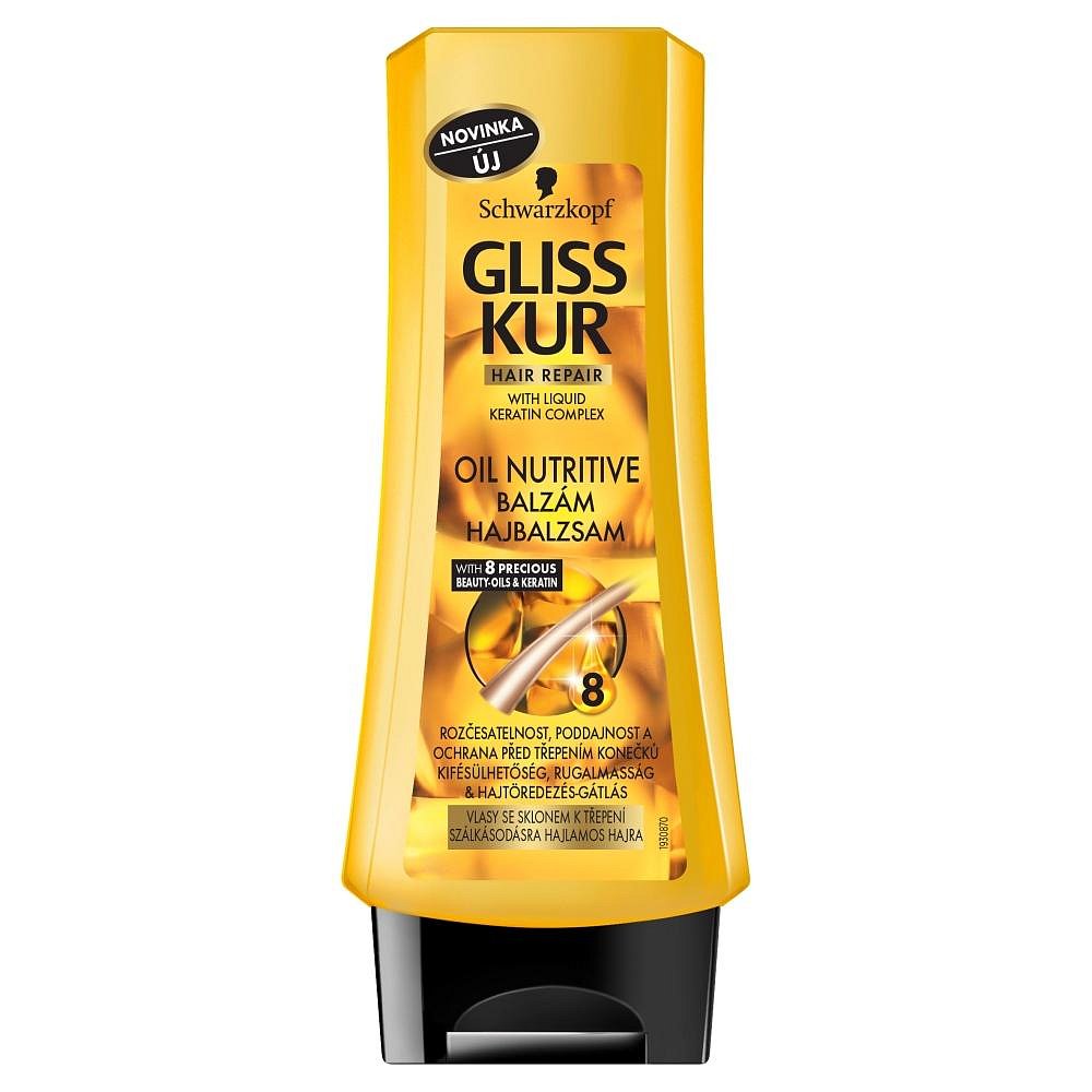 GLISS KUR balzám oil nutritive,200ml žlutý