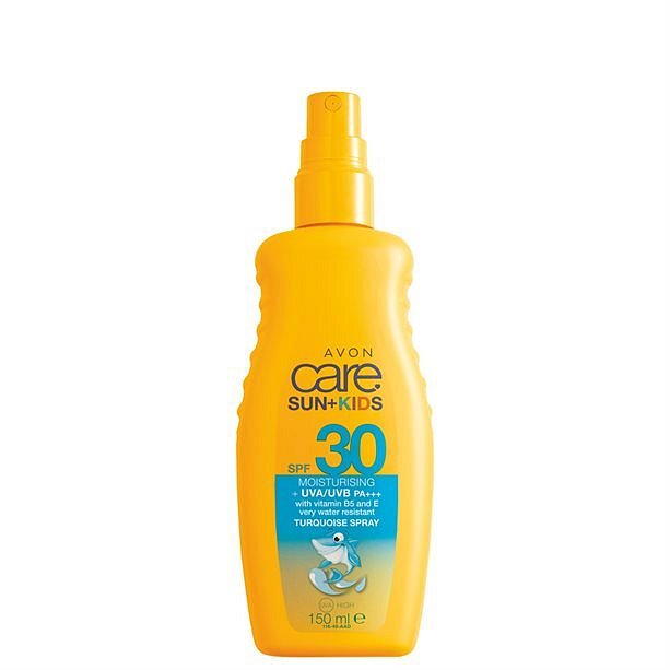 Voděodolný tyrkysový sprej na opalování pro děti SPF 30 Sun+ Kids 150 ml