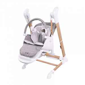 Bo Jungle jídelní židlička B-SWINGING CHAIR Pure White 2v1