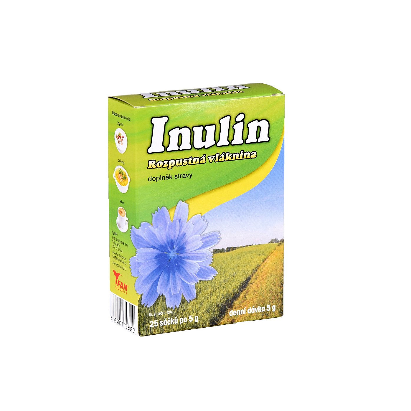FAN Inulin rozpustná vláknina 25x5 g