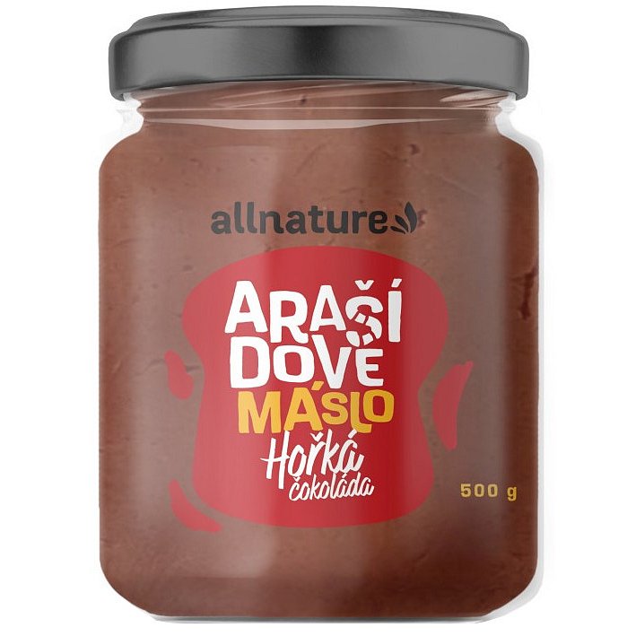 Allnature Arašídové máslo s hořkou čokoládou 500g