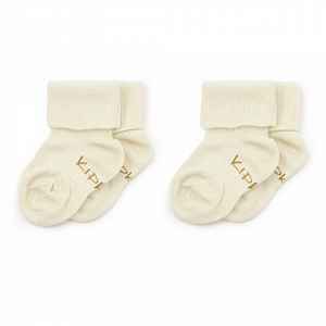 KipKep dětské ponožky Stay-on-Socks 0-6m 2páry Off White