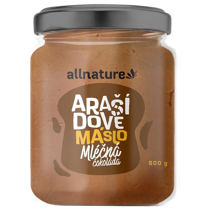 Allnature Arašídové máslo s mléčnou čokoládou 500g