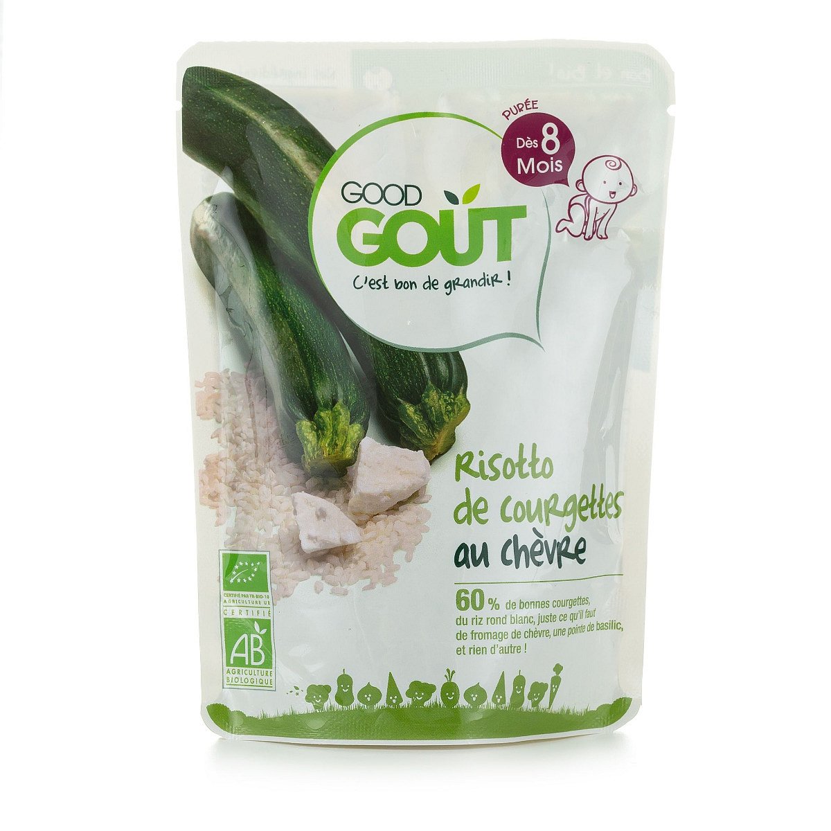 Good Gout Cuketové rizoto+kozí sýr BIO 190g 8M