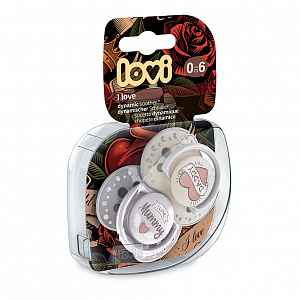 LOVI Dudlík silikonový dynamický I love 0-6m 2 kusy