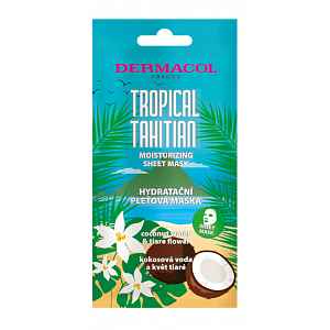 Hydratační textilní maska s kokosovou vodou a květy tiaré Tropical Tahitian (Moisturizing Sheet Mask)