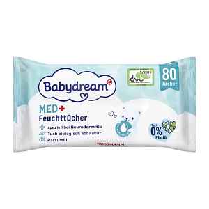 Babydream Vlhčené ubrousky Med+ 80 ks