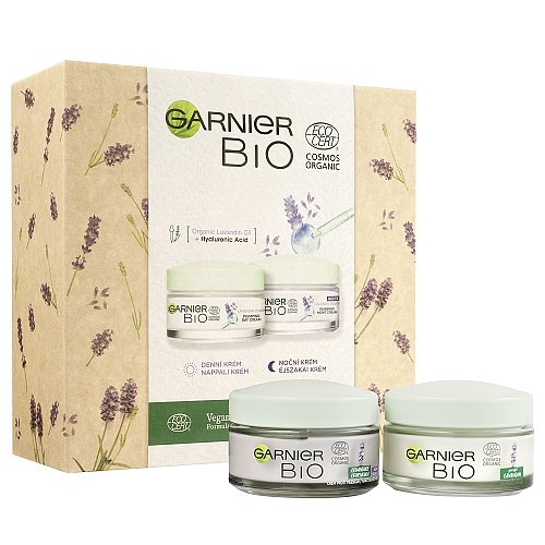 Garnier BIO Levandule dárková sada denní a noční krém 2ks