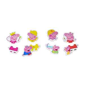 TOOMIES Peppa Pig puzzle vodolepky do vany 4 kusy