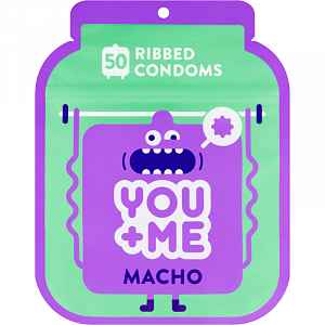 You Me You Me MACHO - vroubkované kondomy (50 ks)
