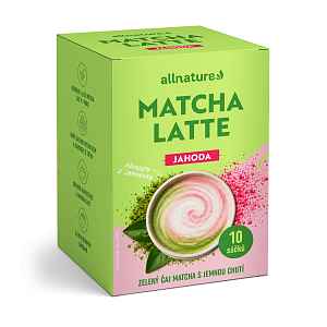 Allnature Matcha latte jahoda 10x20 g