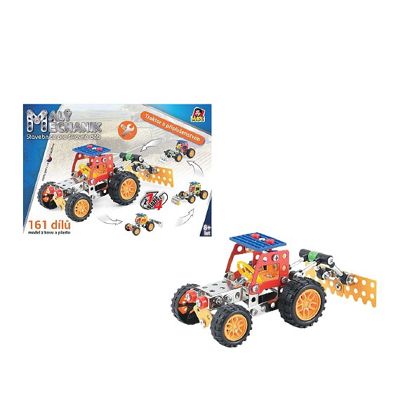Malý mechanik Traktor s příslušenstvím 4 v 1,