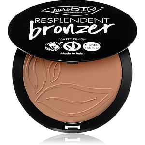 puroBIO Cosmetics Resplendent bronzer s matným efektem odstín 05 Warm Brown 9 g