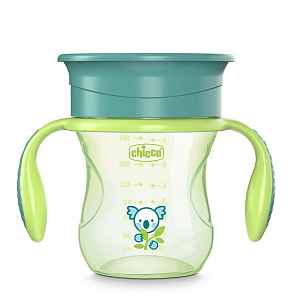 CHICCO Hrneček 360 s držadly 200 ml, zelený 12 m+