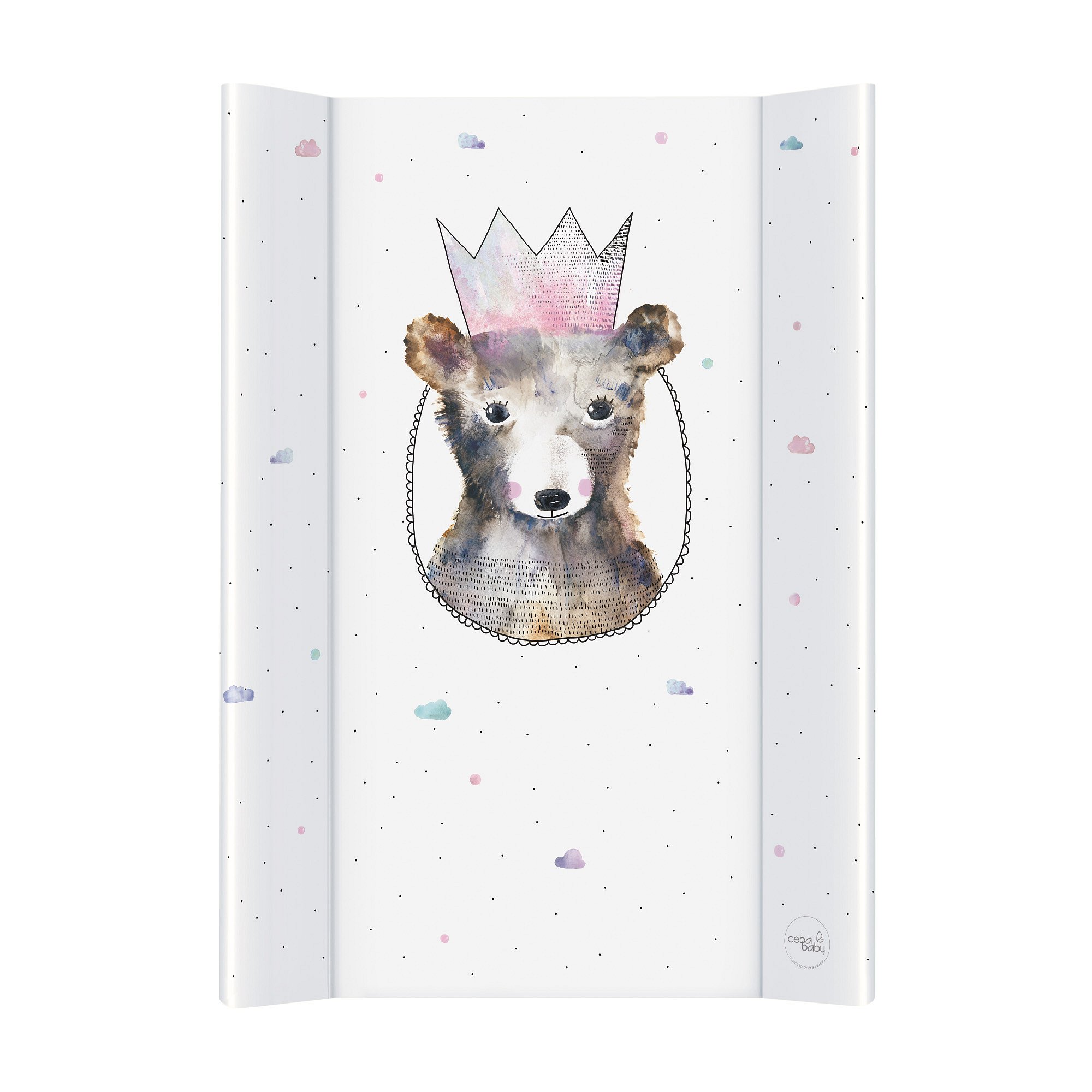 CEBA Podložka přebalovací 2-hranná s pevnou deskou (50x80) Comfort Watercolor World Princess