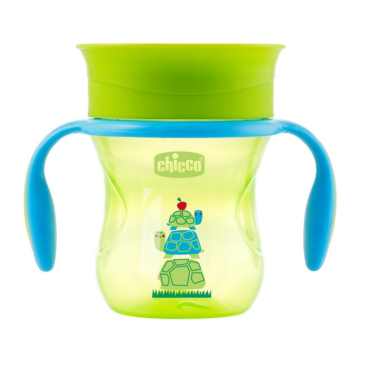 CHICCO Hrneček 360 s držadly 200 ml, zelený 12 m+