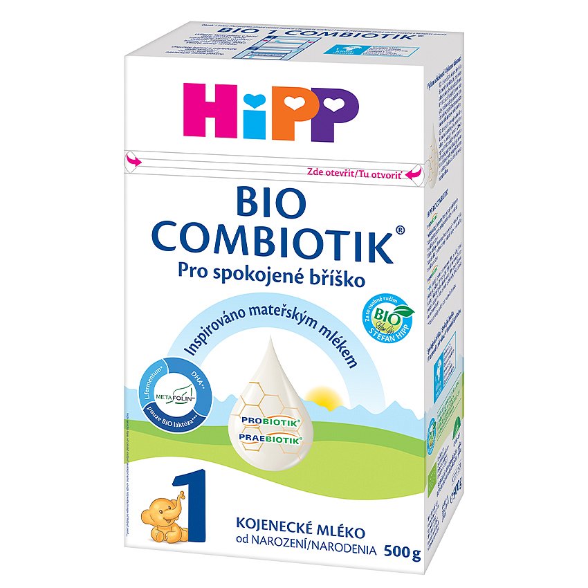 HiPP 1 BIO Combiotik od narození Počáteční mléčná kojenecká výživa, 500g