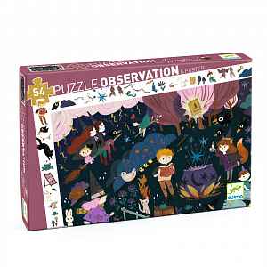 Djeco Vyhledávací puzzle Škola kouzel - 54 pcs