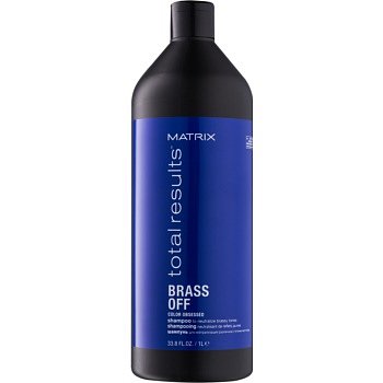 Matrix Total Results Brass Off šampon neutralizující žluté tóny pro profesionální použití 1000 ml