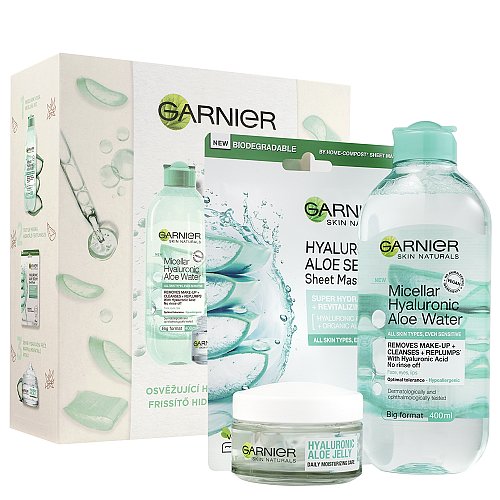 Garnier Hyaluronic Aloe dárková sada pro hydrataci pleti 3ks