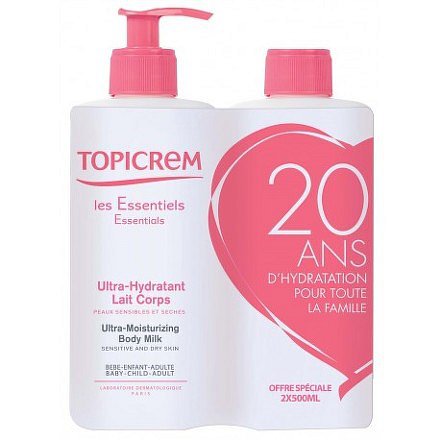 Topicrem DUO Ultrahydratační tělové mléko 2x500ml