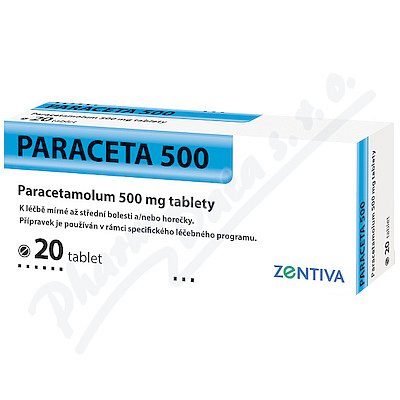 Paraceta 500mg 20 tablet