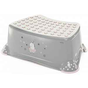Stupínek k WC/umyvadlu "Unicorn", Grey/Pink 1ks