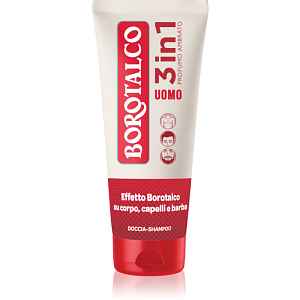 Borotalco MEN 3 in 1 sprchový gel pro muže na obličej, tělo a vlasy vůně Amber 200 ml