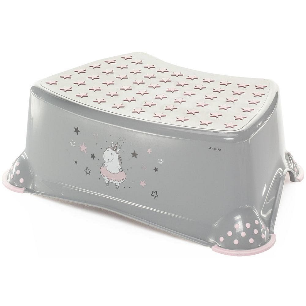 Stupínek k WC/umyvadlu "Unicorn", Grey/Pink 1ks