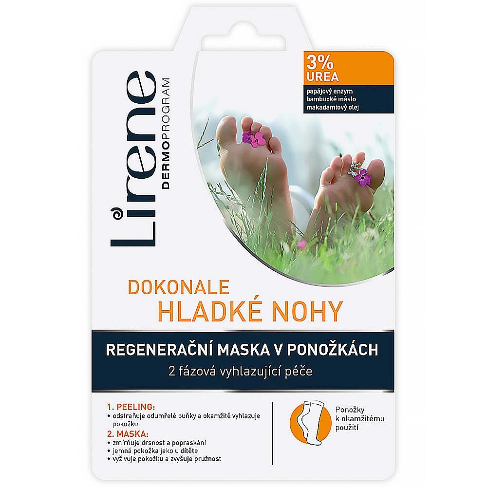 LIRENE Péče o nohy 2 fázová 3% urea (peeling a maska)