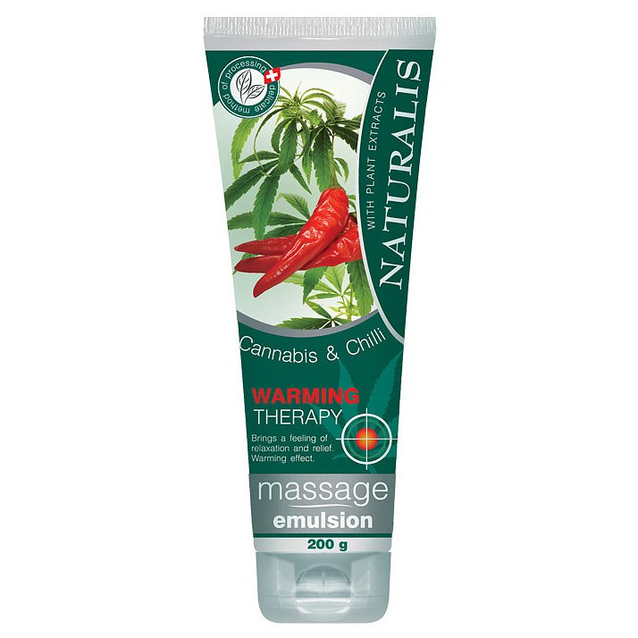 Naturalis masážní emulze Cannabis a Chilli 200ml