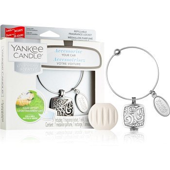 Yankee Candle Clean Cotton vůně do auta přívěsek + náhradní náplň (Square)