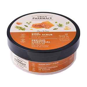 Cukrový tělový peeling s manukovým medem a olivovým olejem Green Pharmacy Body Scrub - 200 ml