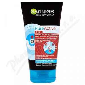 Garnier Pure Active čistící gel peeling a maska proti černým tečkám 150ml