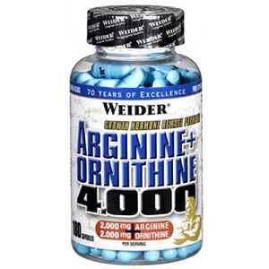 Weider, Arginine + Ortnithine 4.000, 180 kapslí