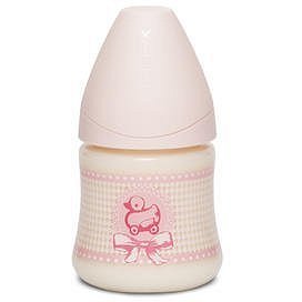 SUAVINEX Láhev TOYS Široké hrdlo 150 ml - Růžová kačenka