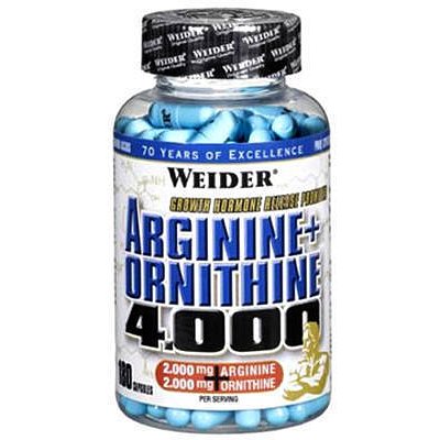 Weider, Arginine + Ortnithine 4.000, 180 kapslí